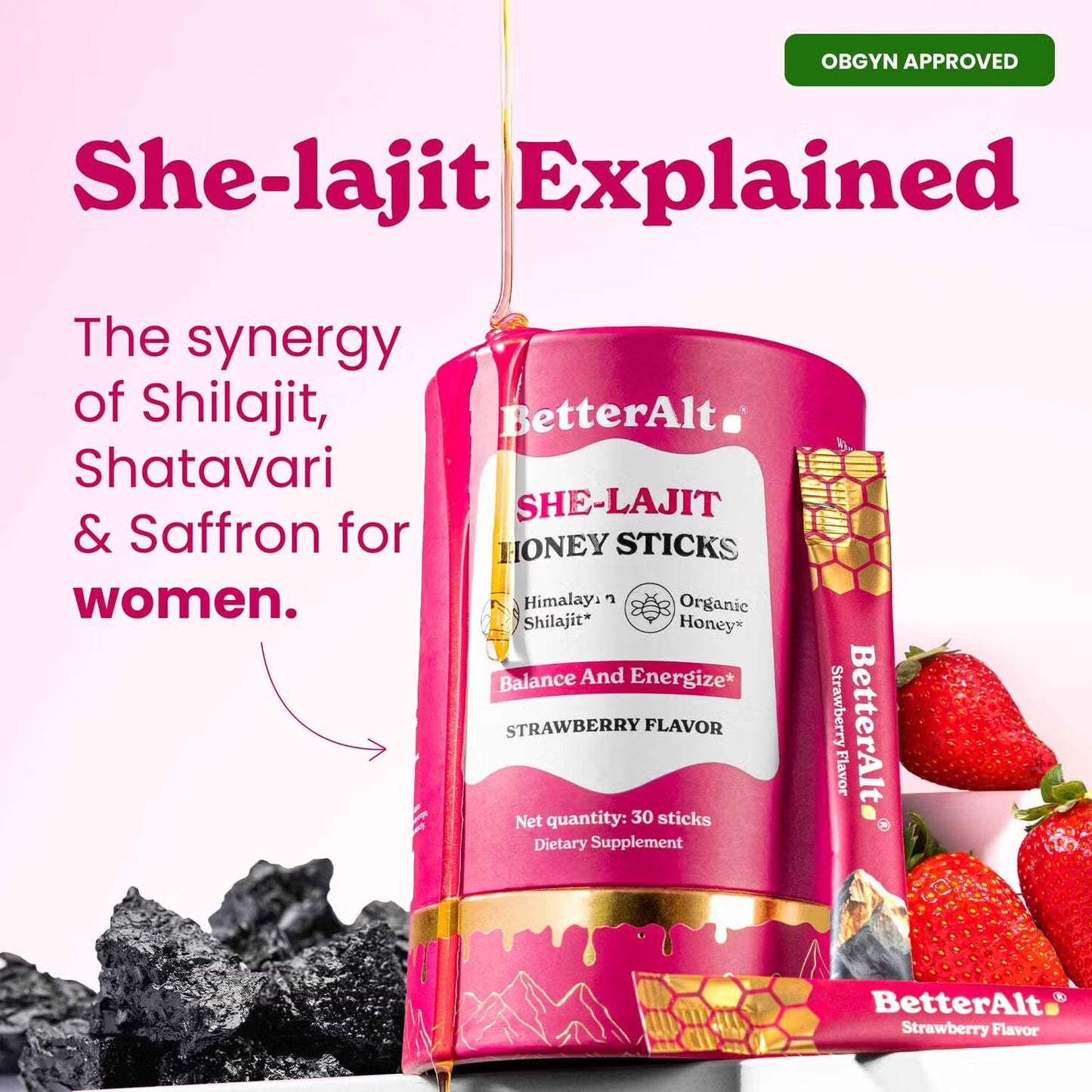 SHE-Lajit Honey Sticks (Pack of 30)